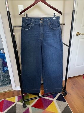 Lee Dark Blue Denim Jeans with Yellow Logo Patch